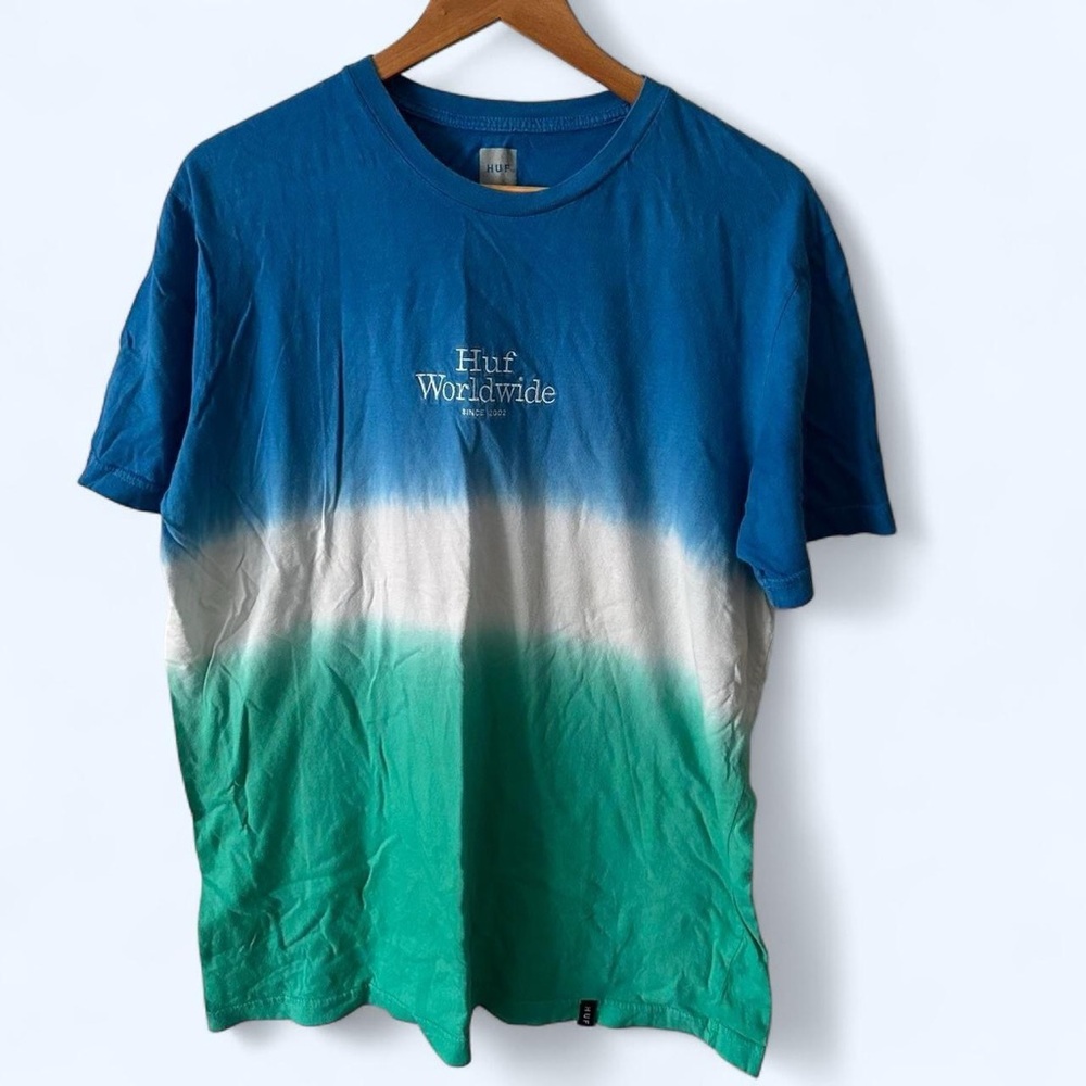 Blue and Green Men's Shirt